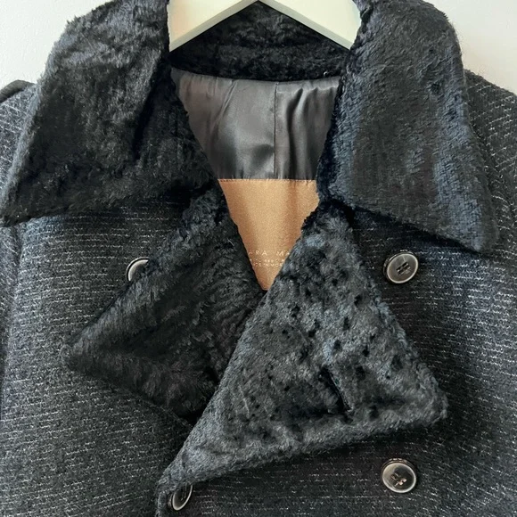 Men’s Zara belted double breasted coat size M - Picture 3 of 7